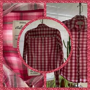 Aeropostale Pink Plaid Blouse
